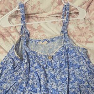 Blue Floral Tank Top